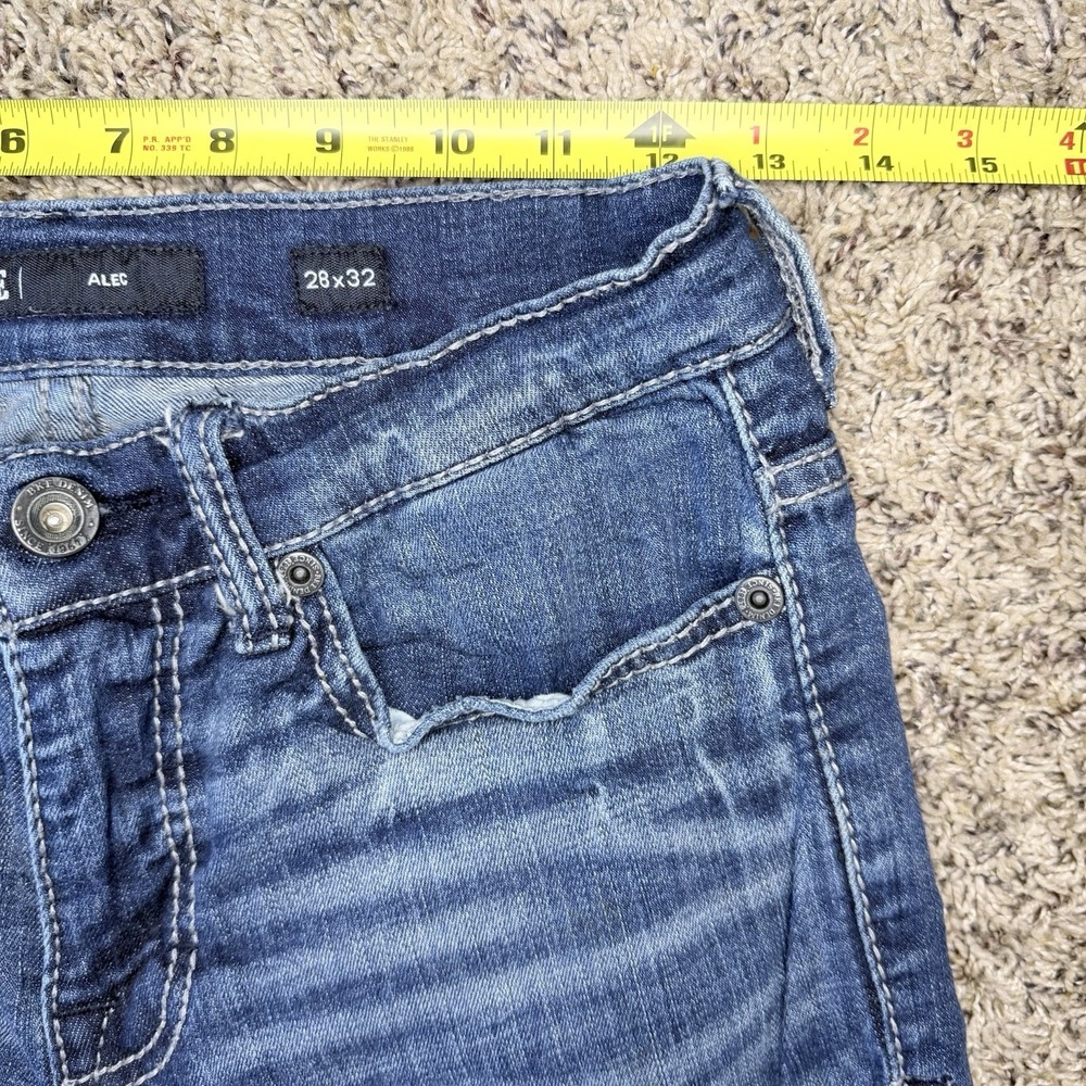 BKE Alec Jeans Mens 28x32 Blue Slim Straight Medium Wash Denim - Picture 9 of 12